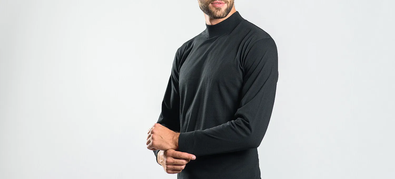 Alain Delon Dolcevita Cotone Nera XXXL Slim Fit