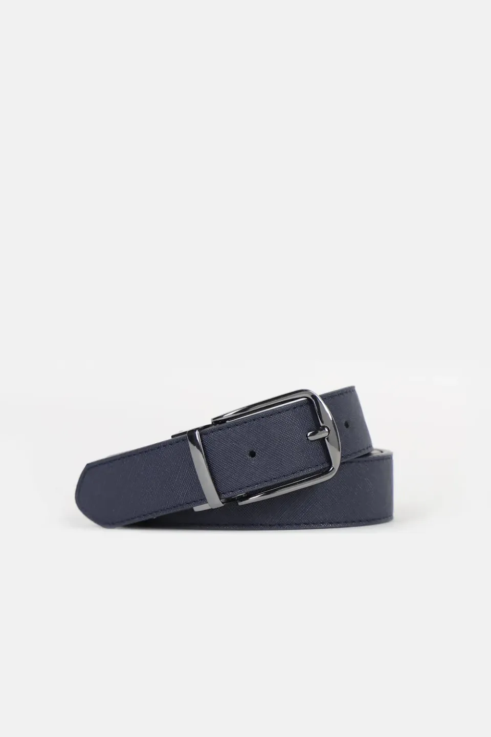 Sonny Bono Cintura Reversibile Blu Doppio Uso