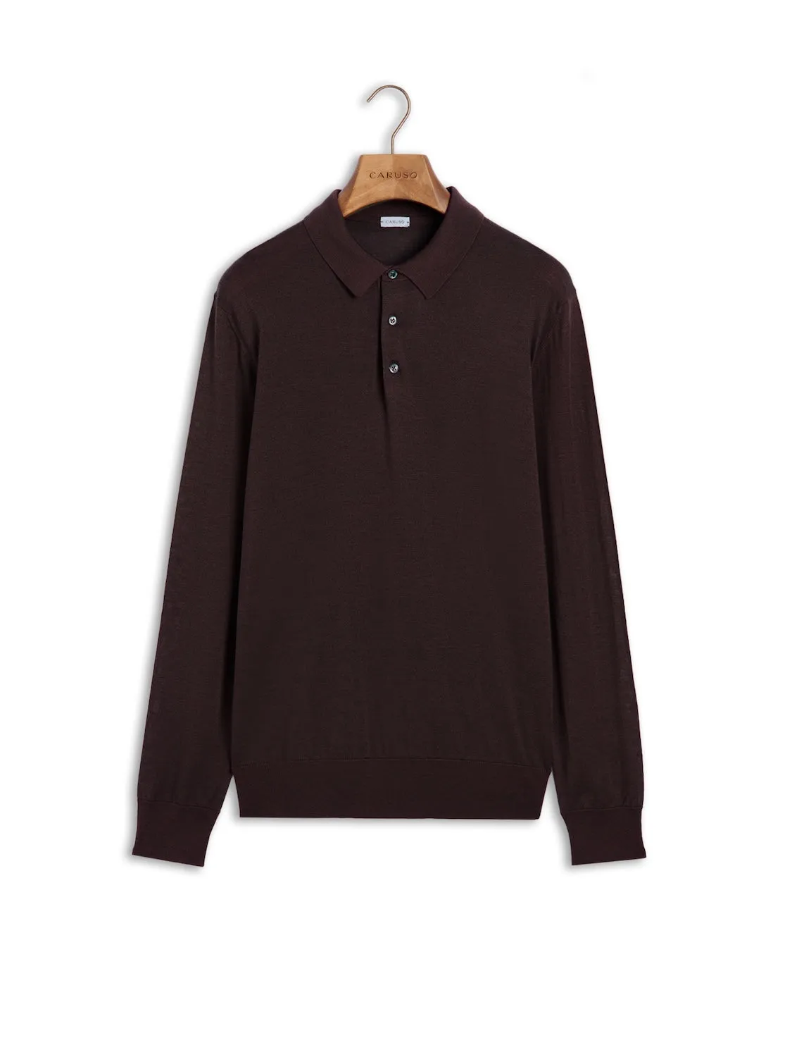 Caruso Butterfly polo lana seta cashmere bordeaux