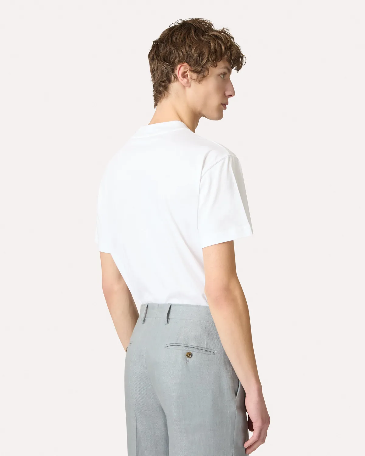 Lardini T-shirt jersey cotone bianca mercerizzato