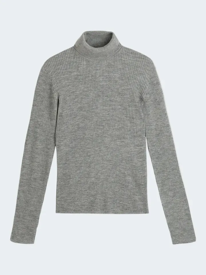 Sand Menswear Fellini maglione lupetto merino grigio