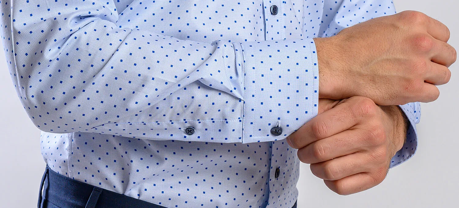 Alain Delon Extra Slim camicia uomo azzurra quadri cotone