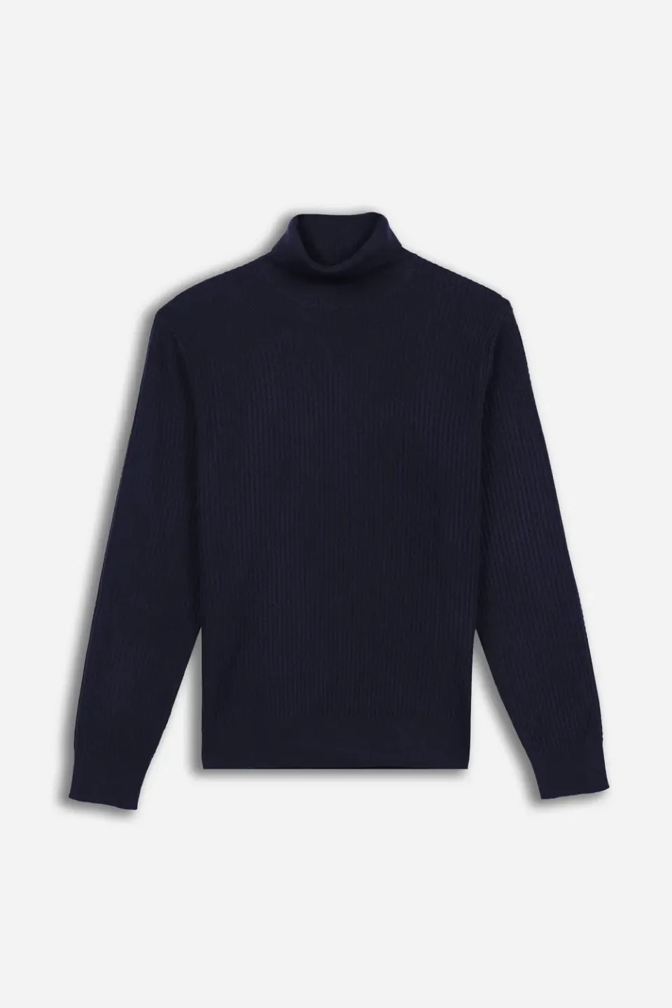 Sonny Bono Lavorata Maglia Dolcevita Blu Elasticizzata