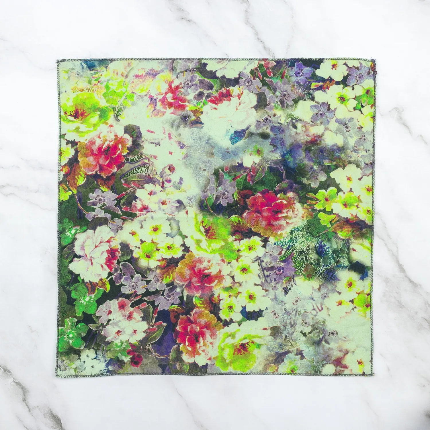 Sarti Toscani pochette floreale fluo cotone 28 cm