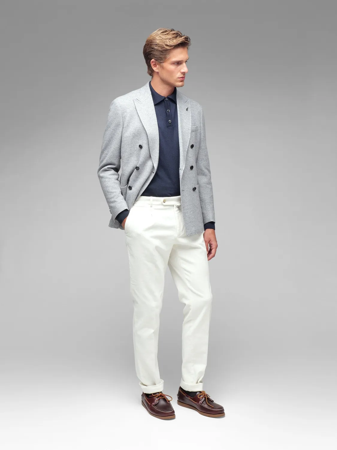 Paoloni Pantalone Pinces Velluto Bianco Cotone