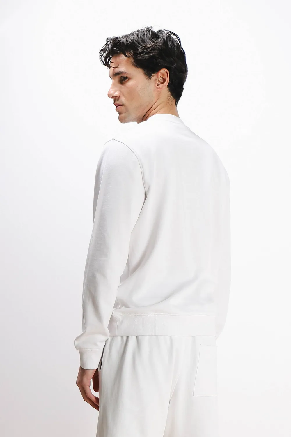 Sonny Bono Basic felpa girocollo bianco cotone