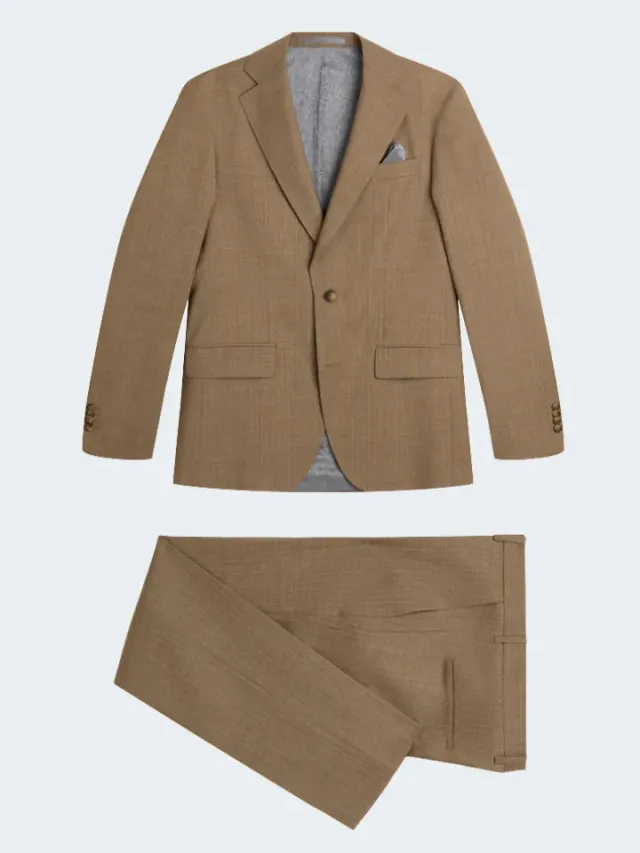 Sand Weave Pinstripe completo gessato leggero