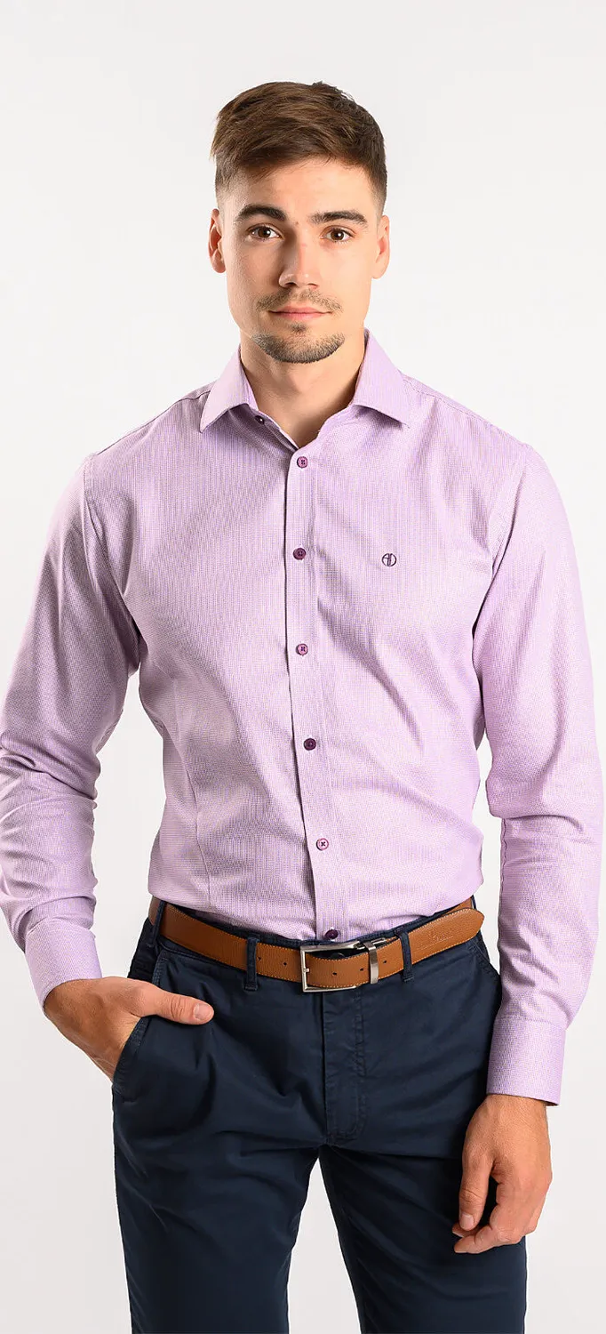 Alain Delon camicia viola uomo extra slim fit