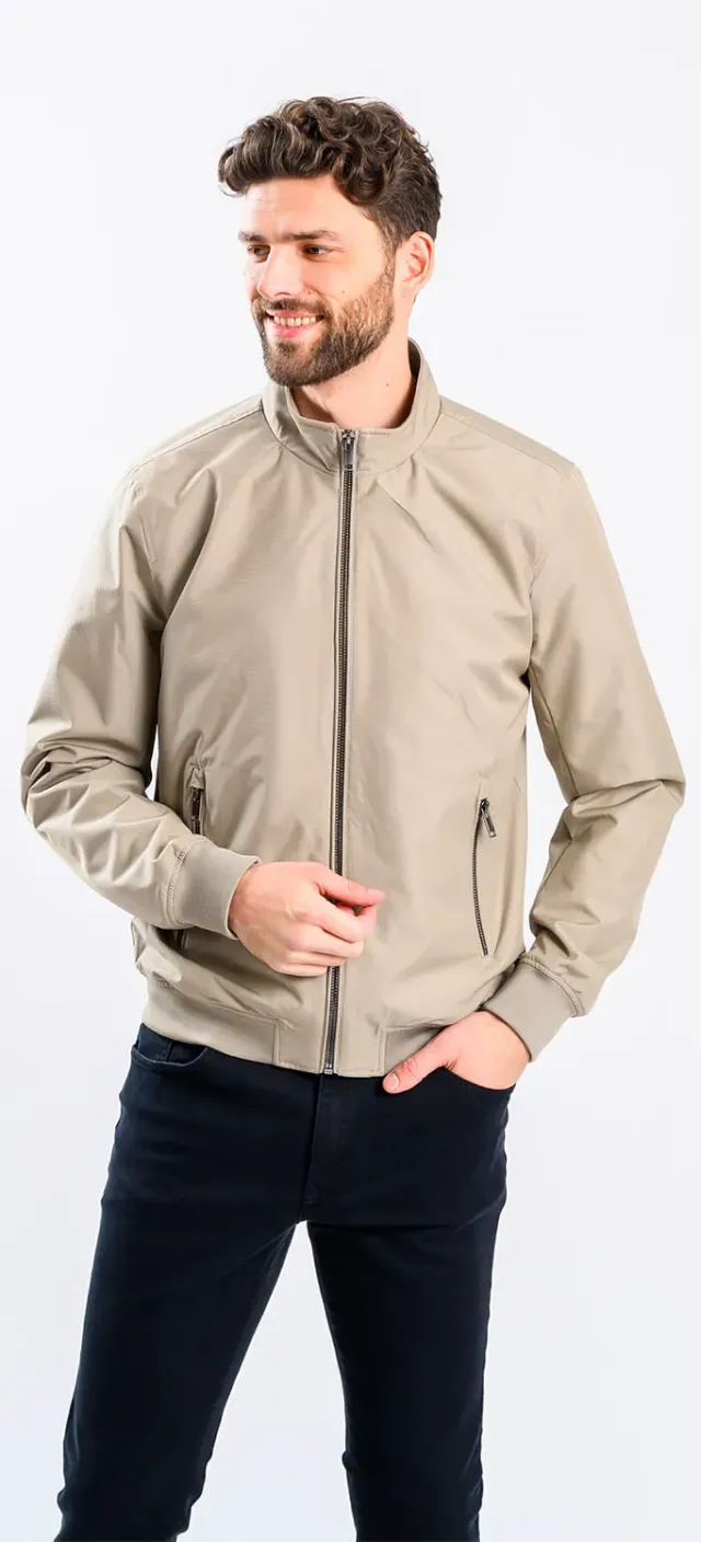 Alain Delon giacca beige imbottita leggera uomo