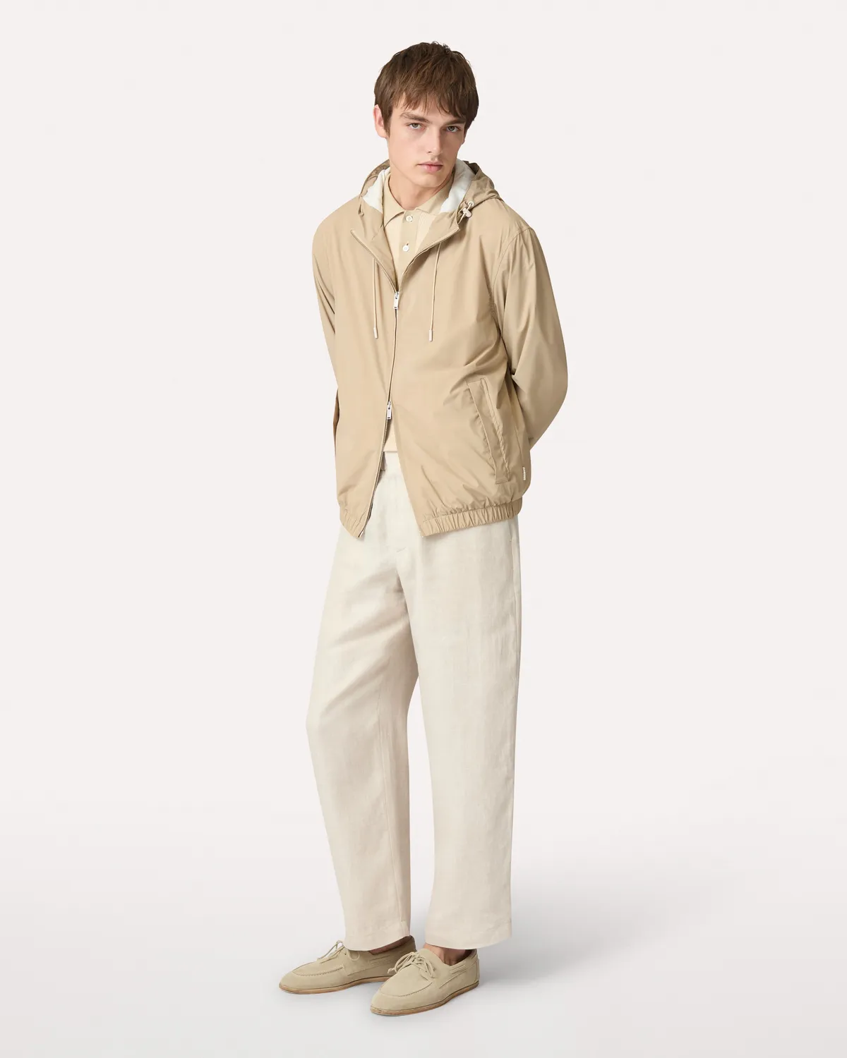 Lardini polo panna costa inglese cotone compact