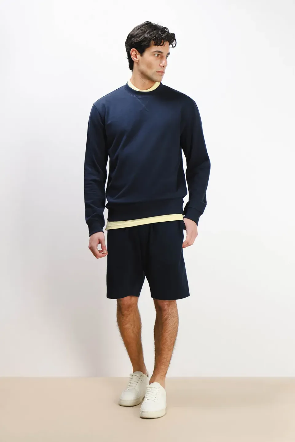 Sonny Bono Basic bermuda in felpa blu 100% cotone