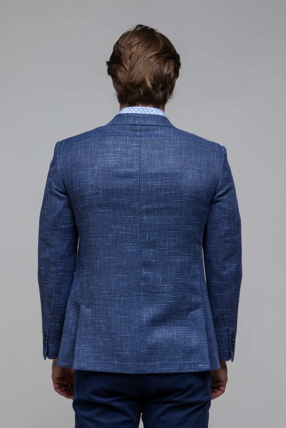 Alain Delon Blazer Slim Fit Estivo Blu Mezza Fodera