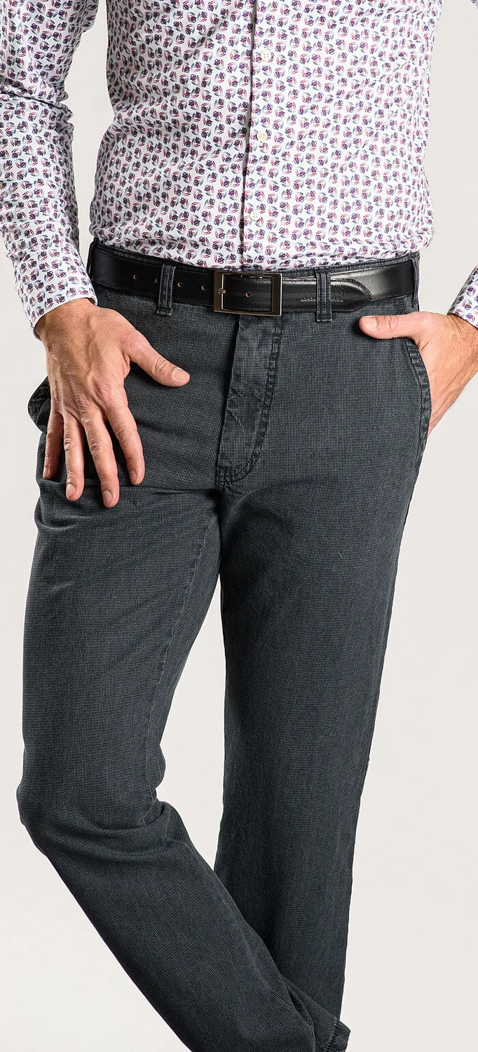 Alain Delon chinos pantalone grigio cotone elasticizzato slim