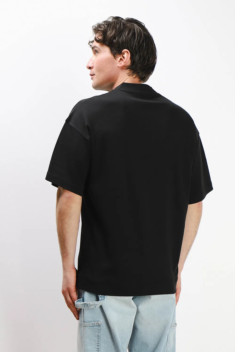 Sonny Bono t-shirt scollo V nero over fit