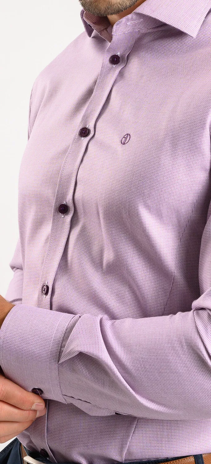 Alain Delon camicia viola uomo extra slim fit