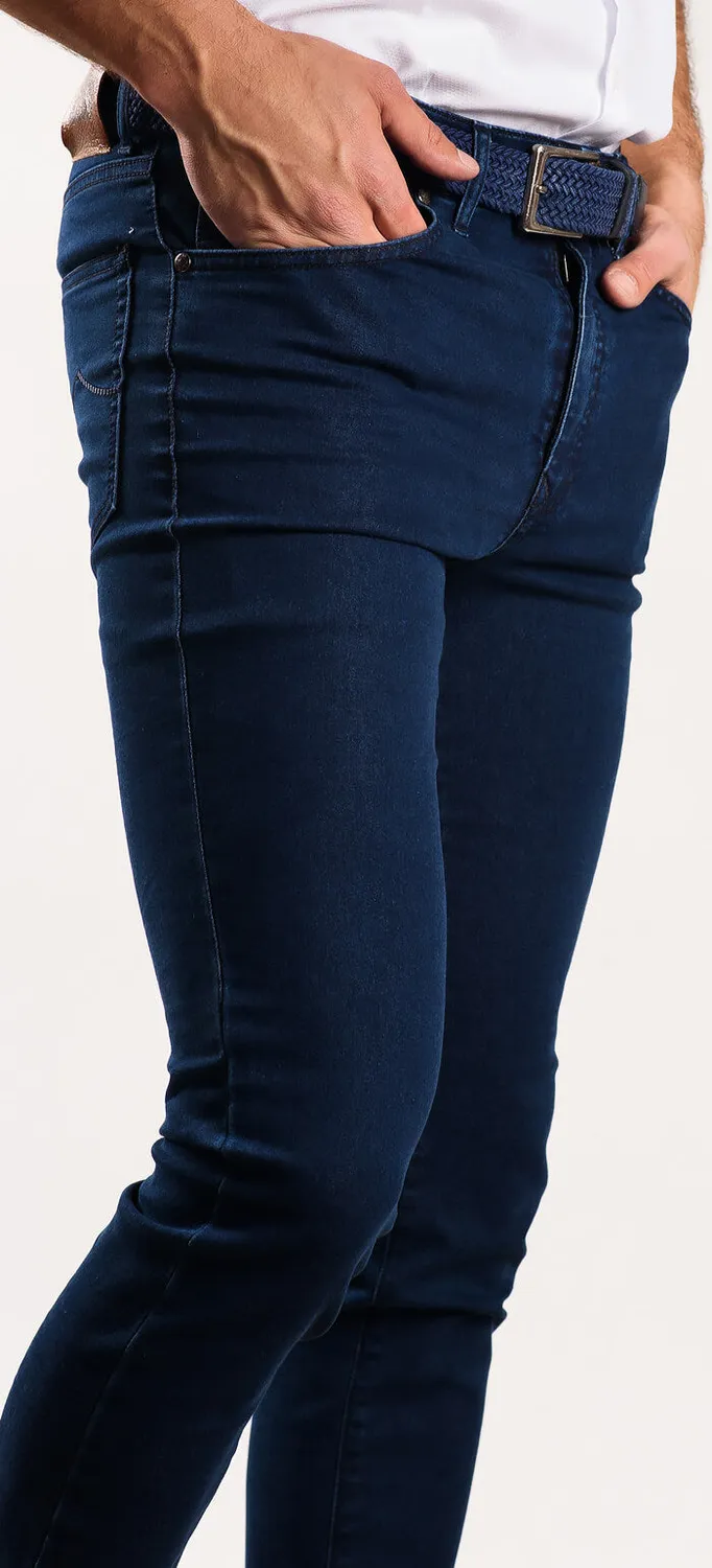 Alain Delon jeans Slim Fit blu scuro elasticizzati