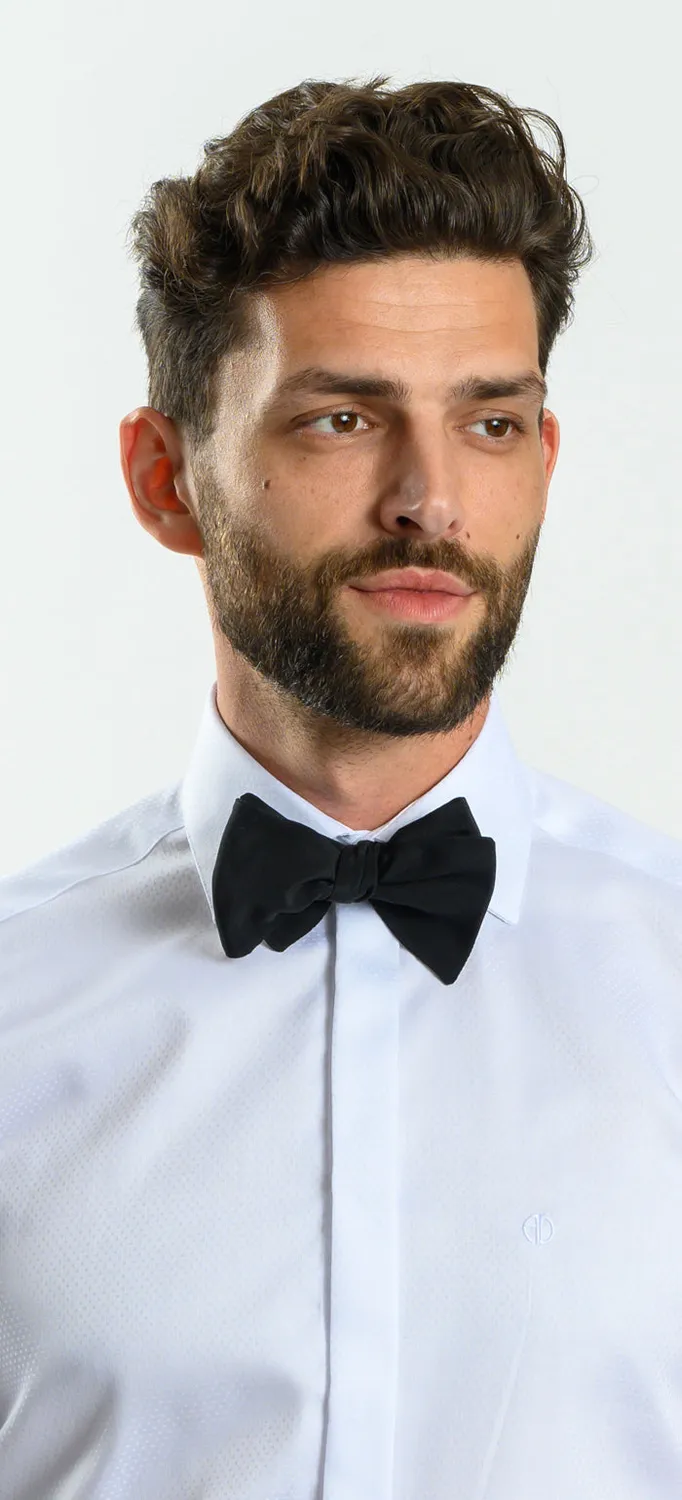 Alain Delon camicia bianca extra slim fit a quadri