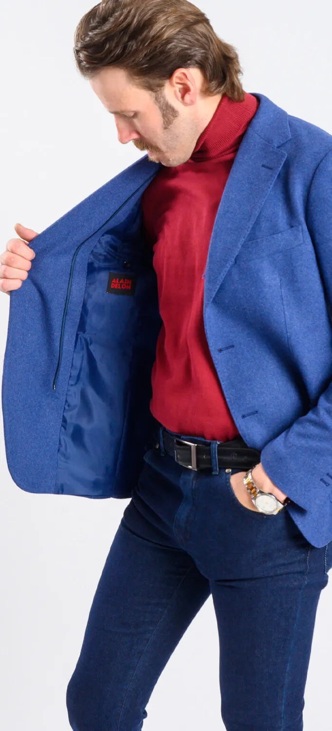 Alain Delon giacca blu con inserto removibile slim fit
