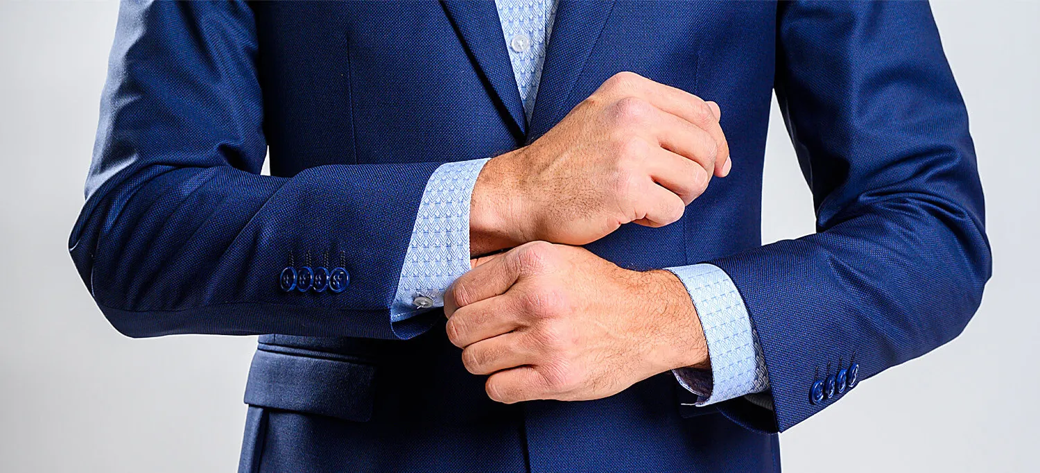 Alain Delon slim fit abito blu lana Zignone