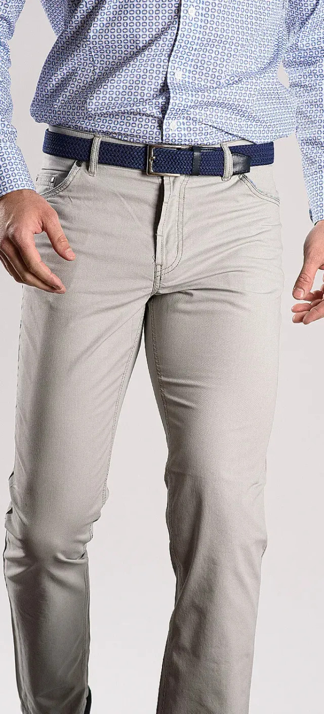 Alain Delon Jeans Skinny Grigio Chiaro Cotone Elastane
