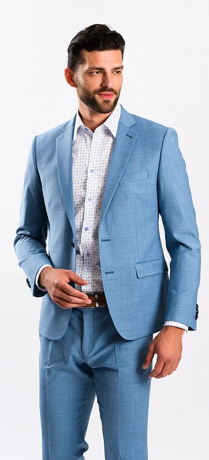 Alain Delon abito azzurro chiaro slim fit due bottoni XL
