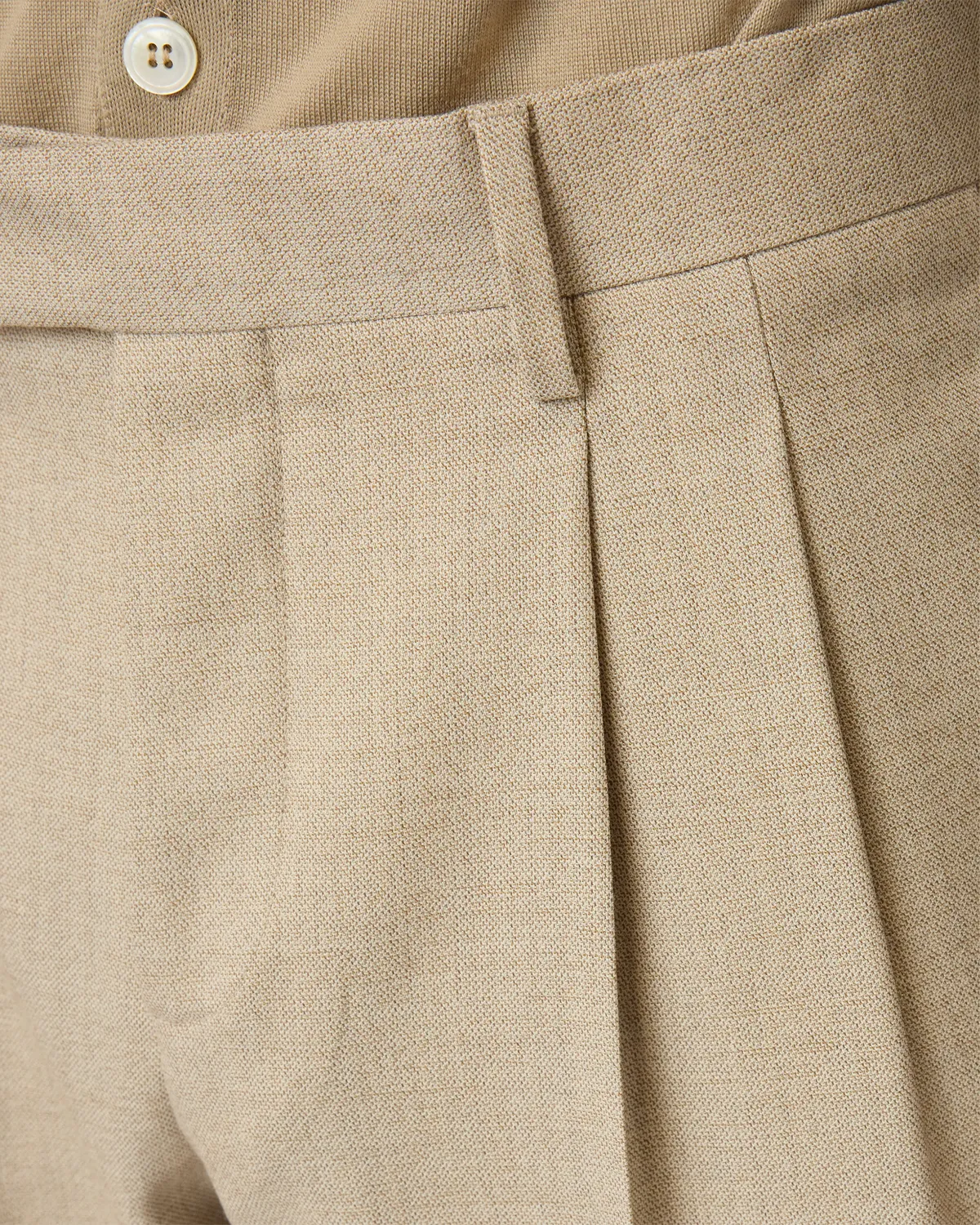Lardini Le Origini pantalone lana beige con pieghe