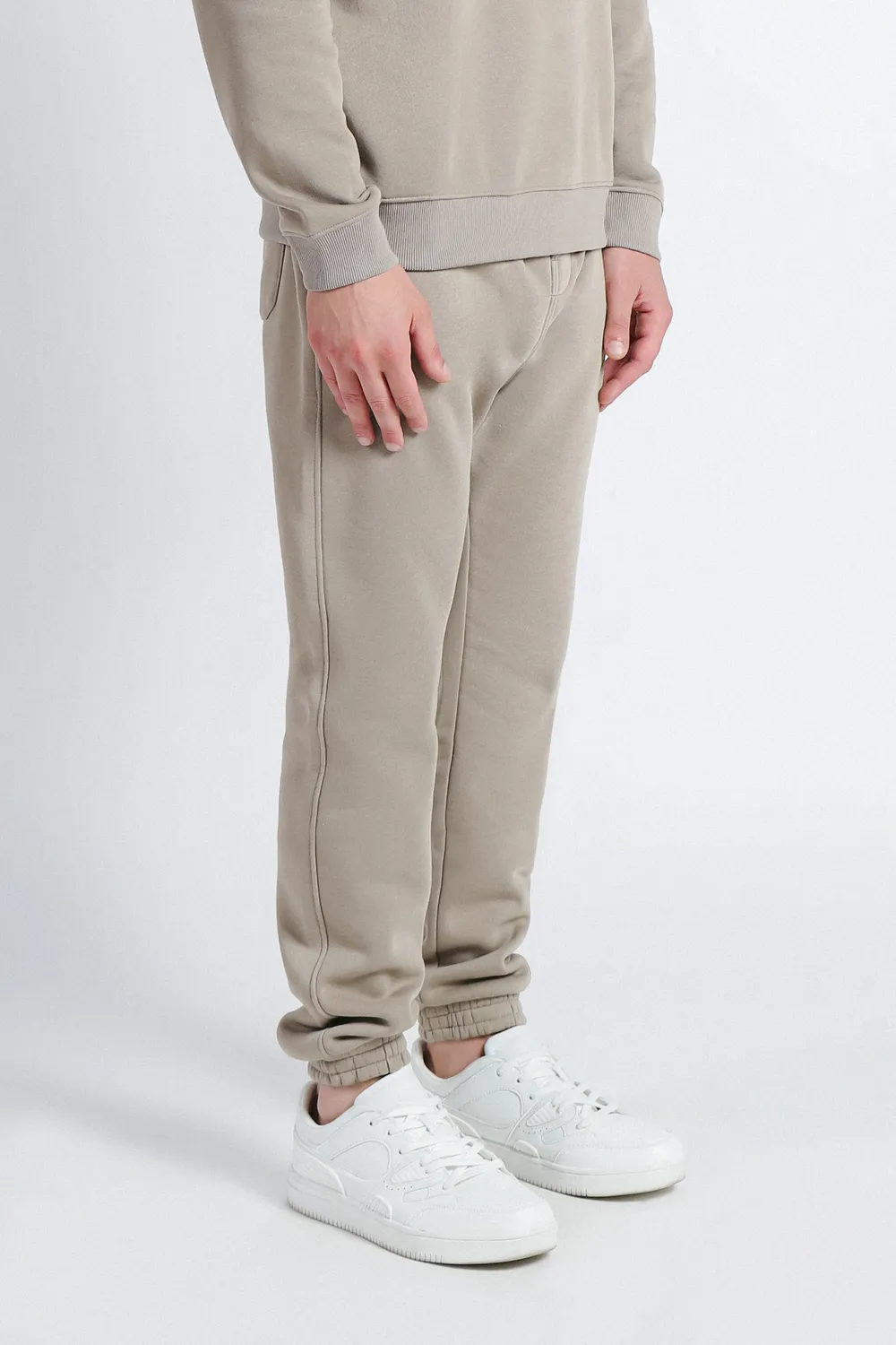 Sonny Bono Pantalone Jogger Felpa Tortora in misto cotone