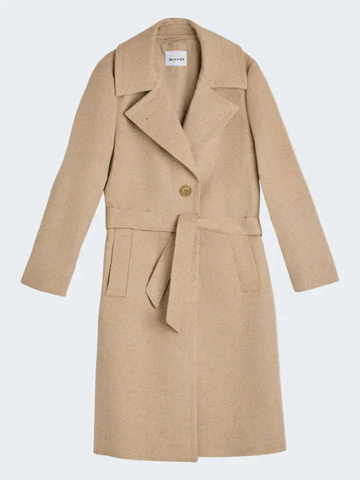 Sand Menswear W Clareta Midi cappotto cammello cashmere