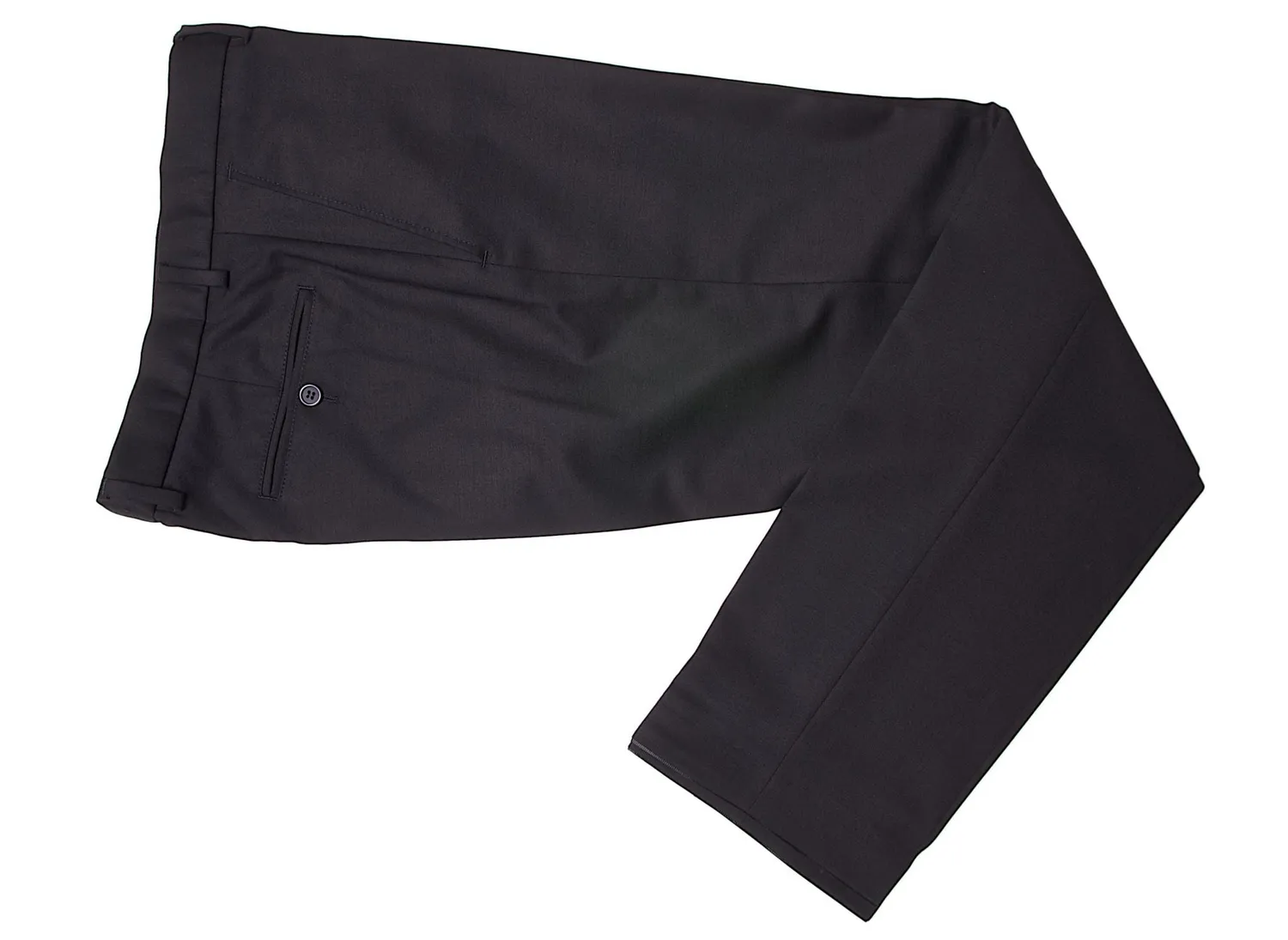 Alain Delon pantaloni classici neri taglio abito misto