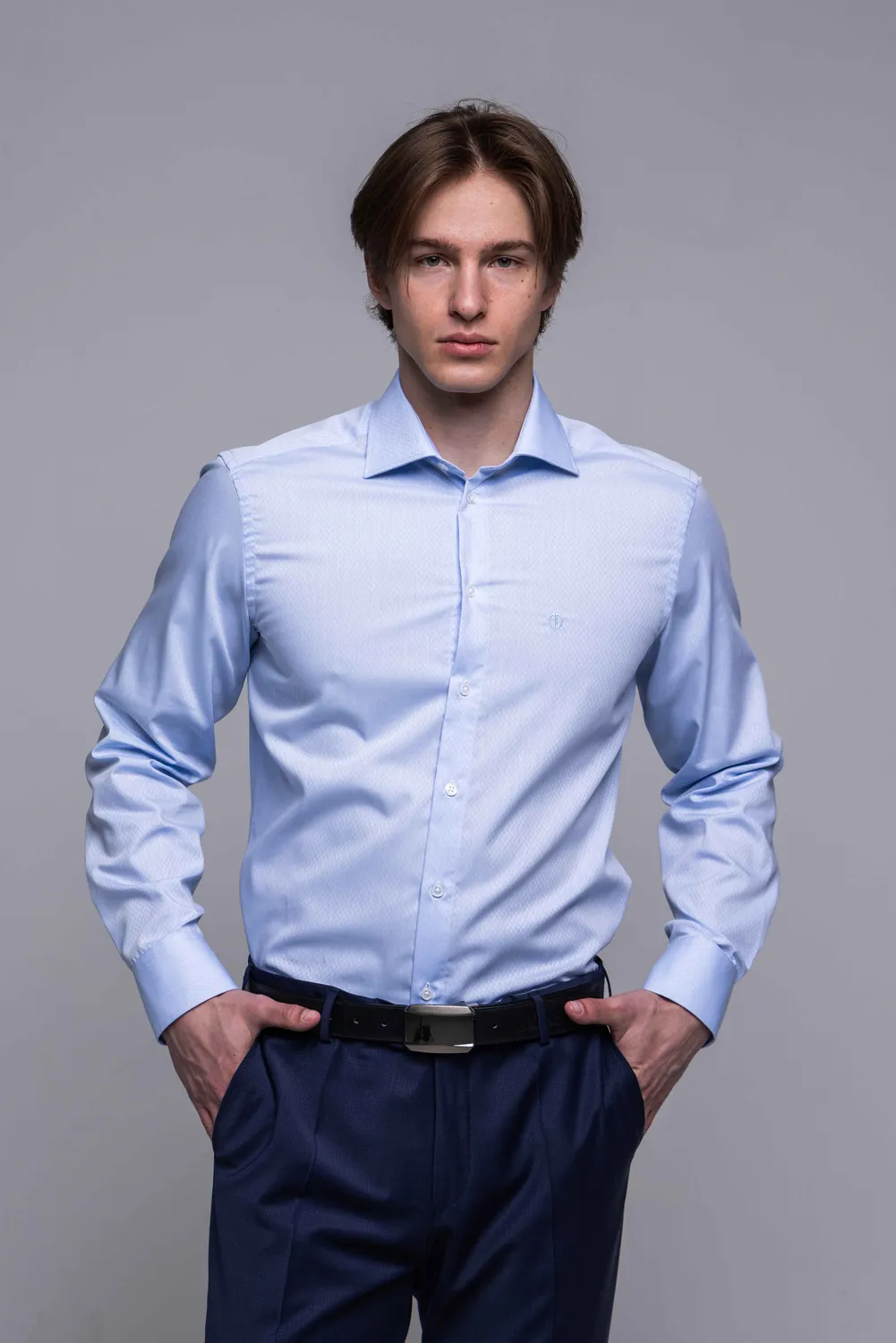 Alain Delon camicia 13447-R-PR elegante cotone