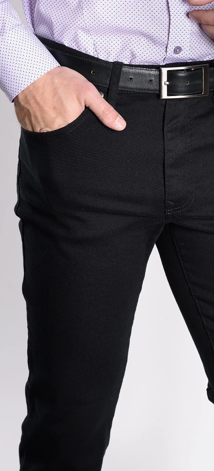 Alain Delon jeans neri ultra slim elasticizzati