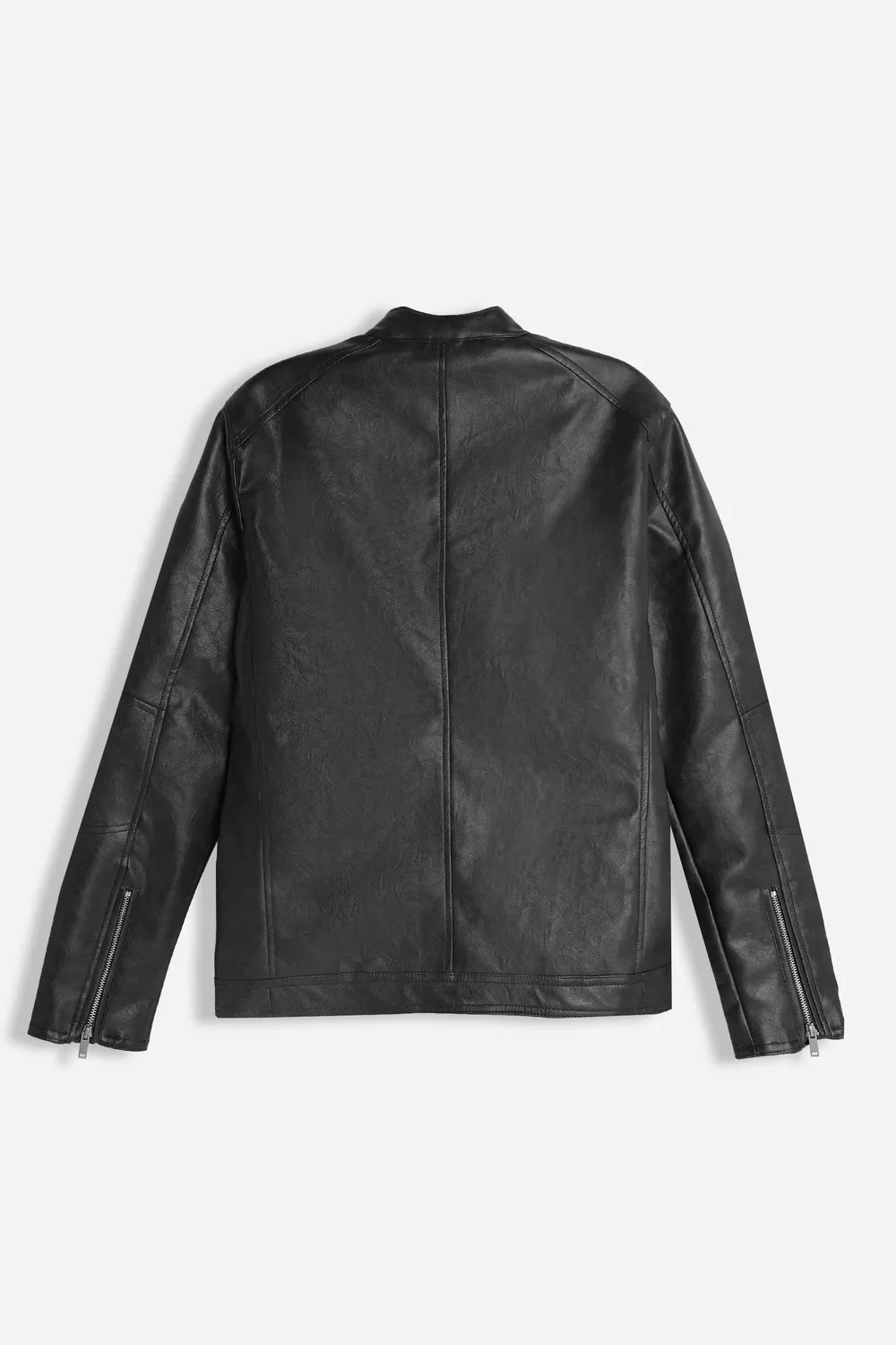 Sonny Bono Biker Giubbotto Effetto Pelle Nero