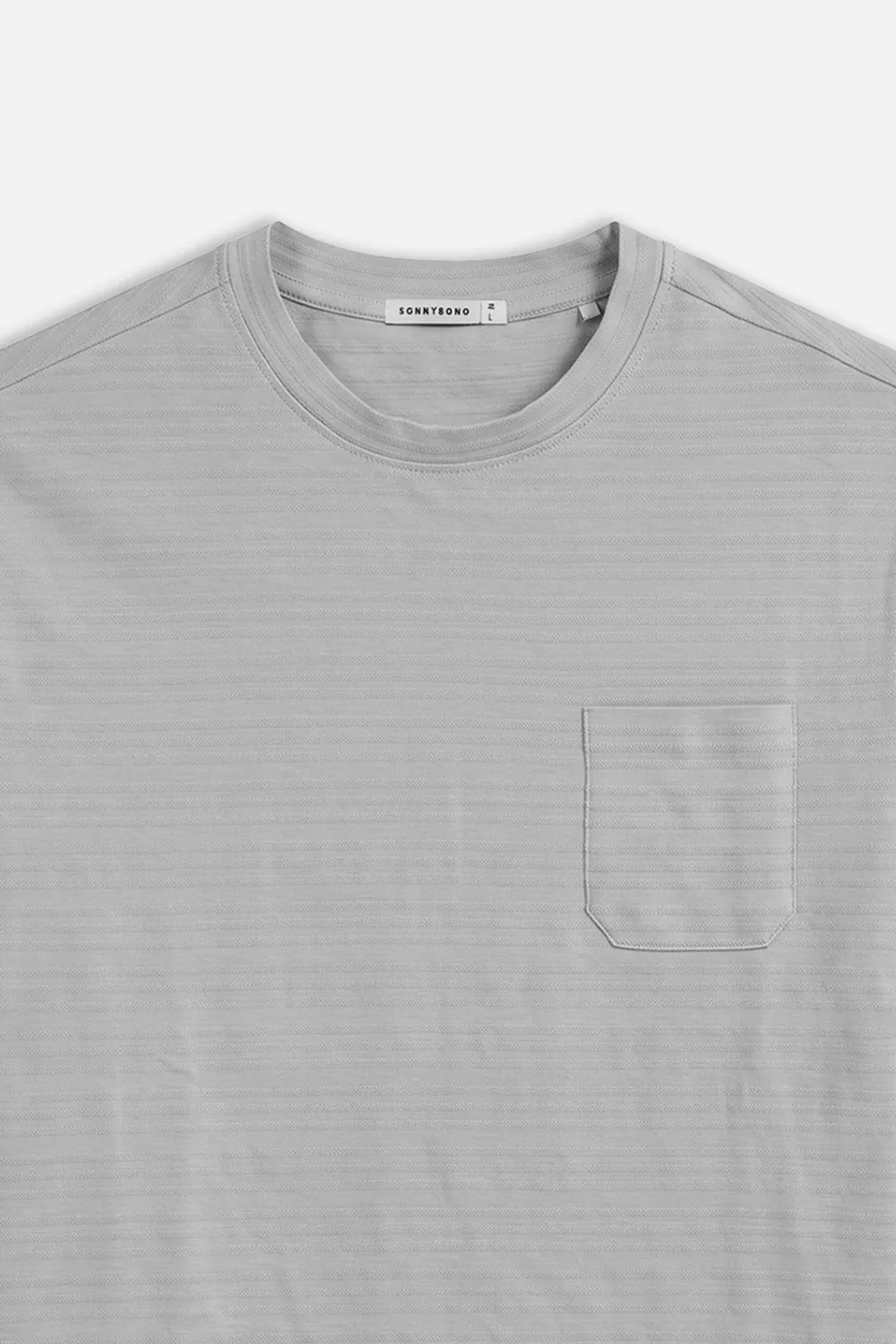 Sonny Bono Trama Rilievo t-shirt girocollo grigio cotone