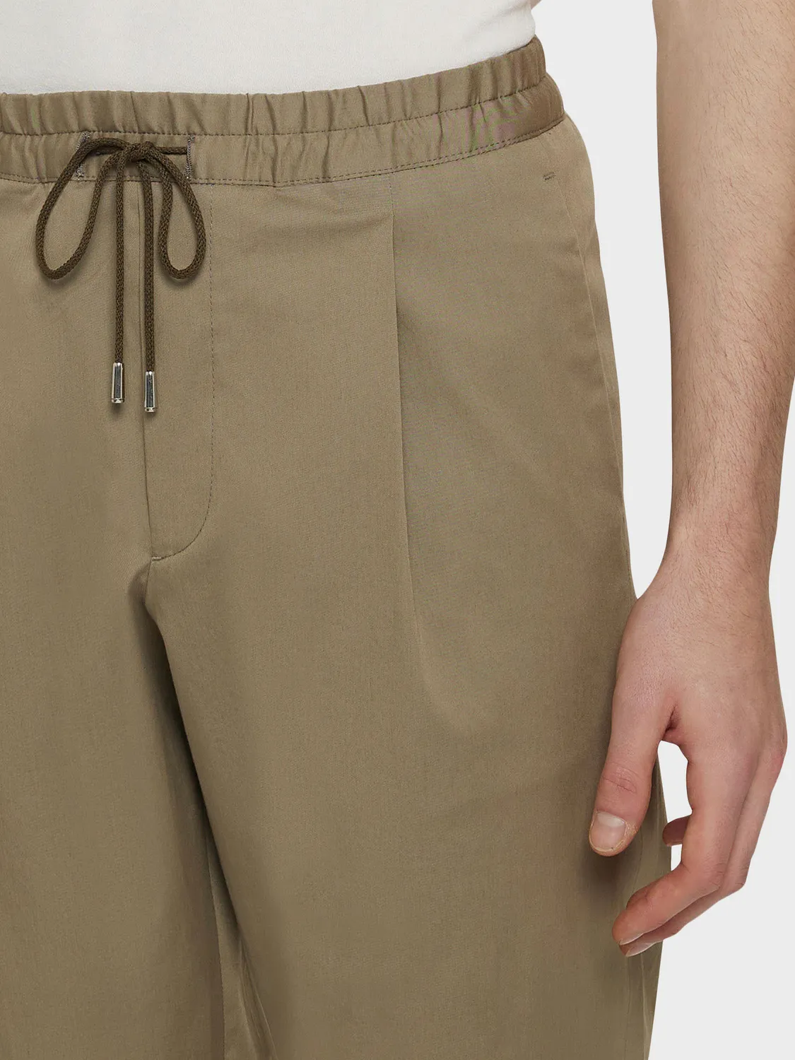 Caruso pantalone jogger in cotone beige