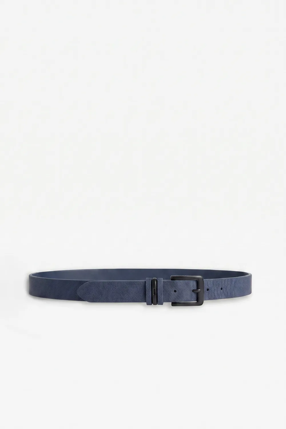 Sonny Bono Saffiano cintura blu trama graffiata