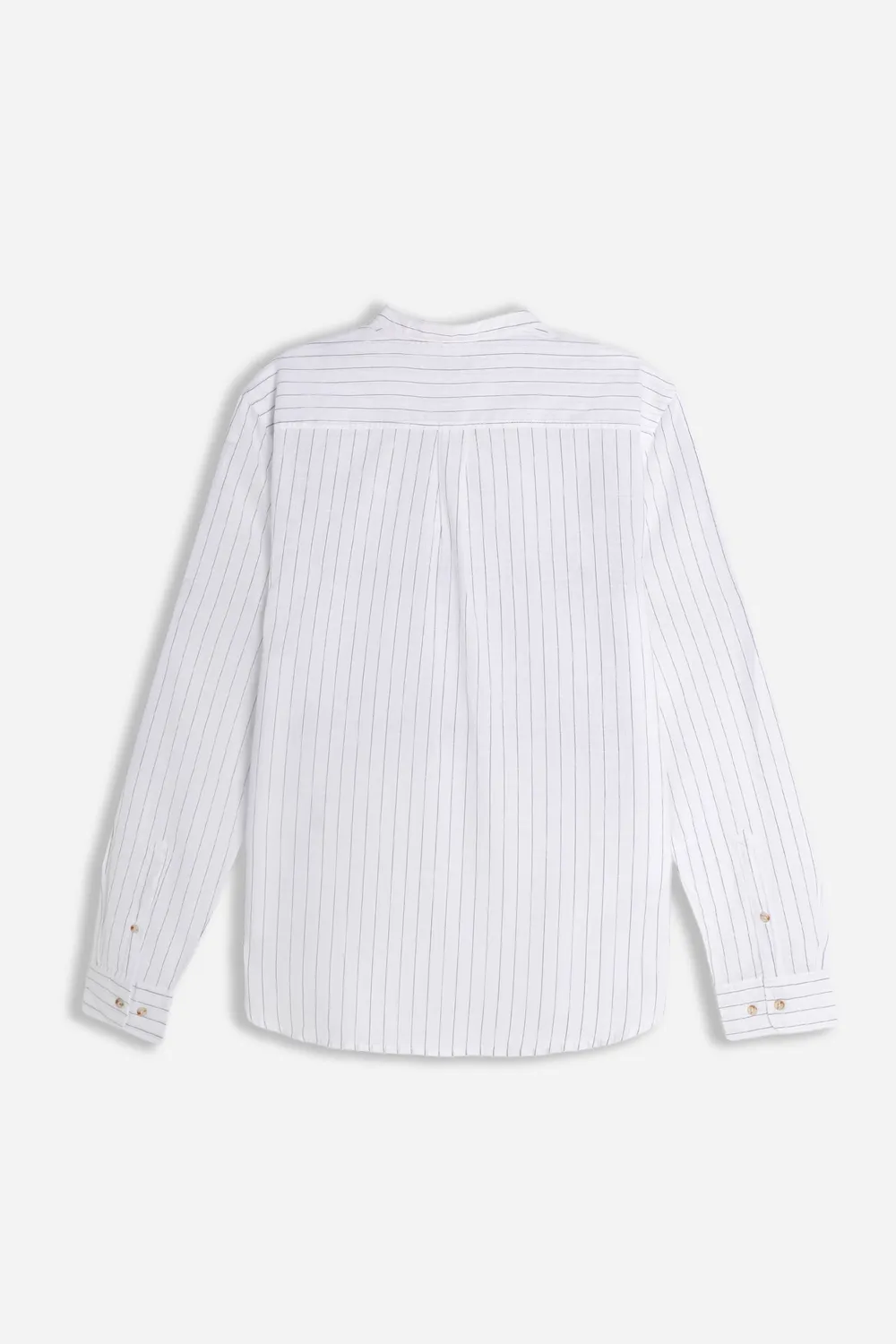 Sonny Bono camicia collo coreano cotone slub blu