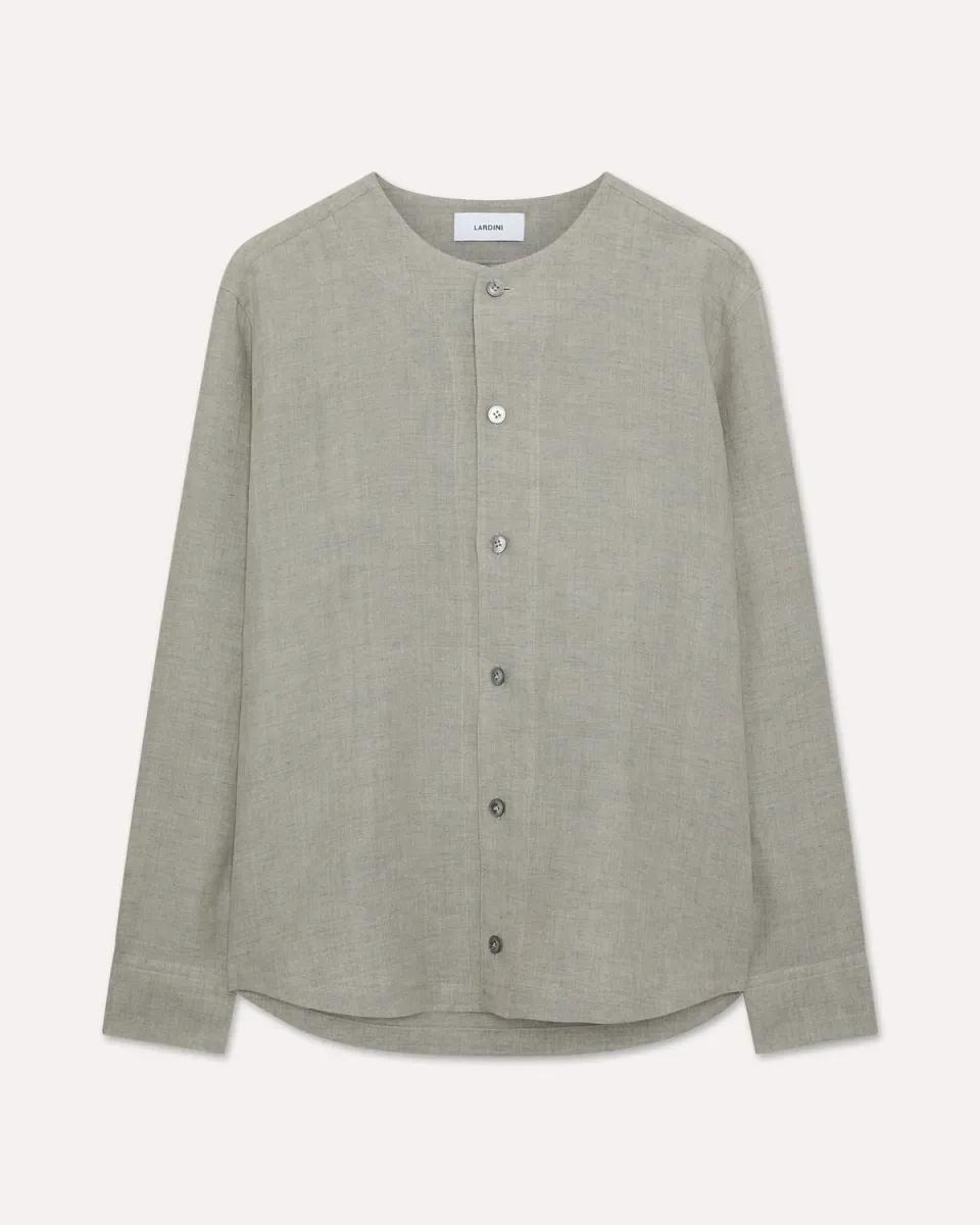 Lardini Capsule camicia verde salvia relaxed fit lino