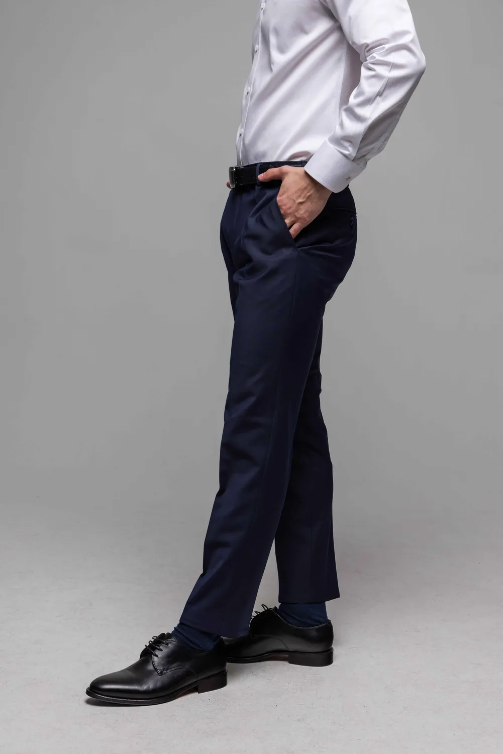 Alain Delon Basic pantaloni abito blu navy slim fit