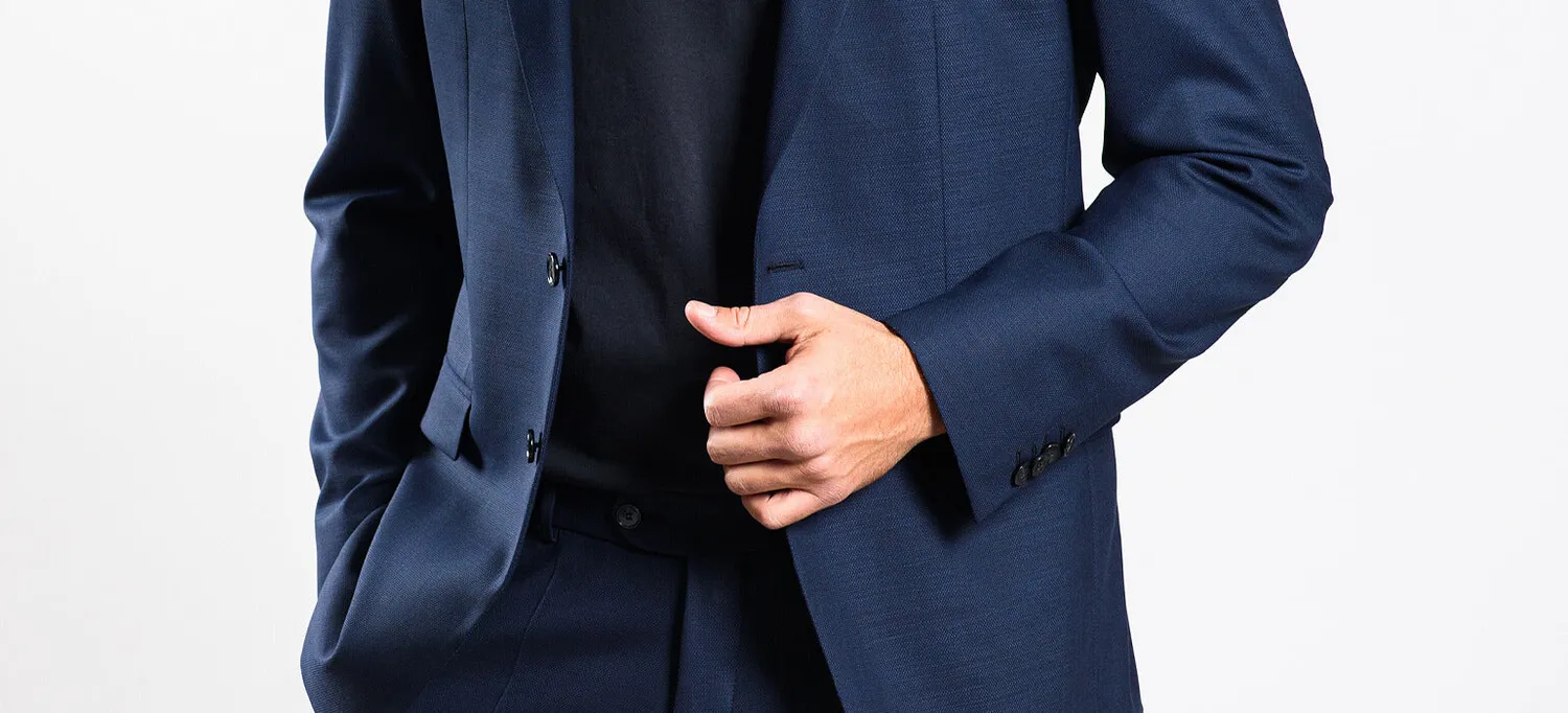 Alain Delon abito blu navy slim fit due bottoni 102