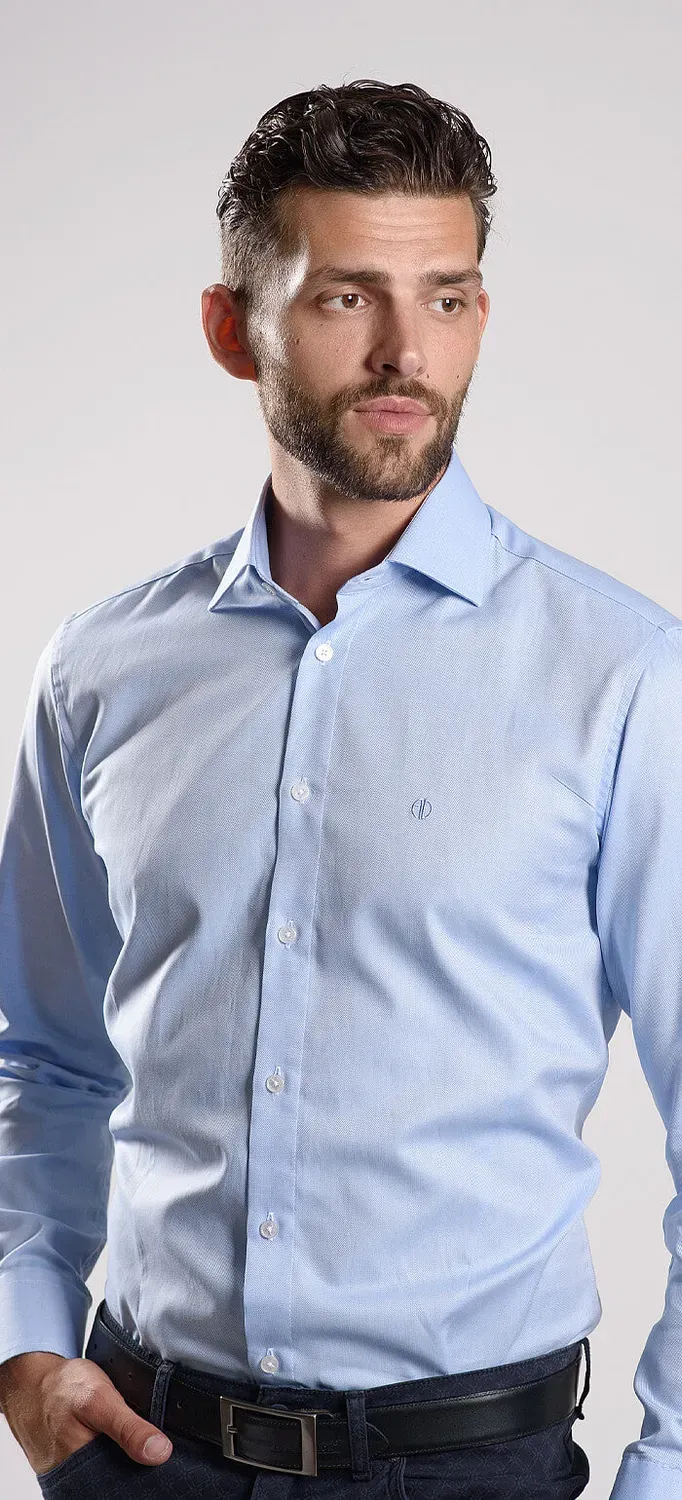 Alain Delon camicia azzurra extra slim business