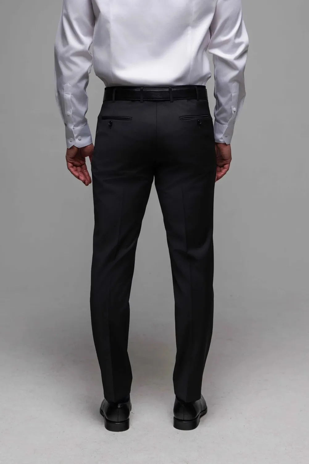 Alain Delon Basic pantaloni da abito nero slim fit