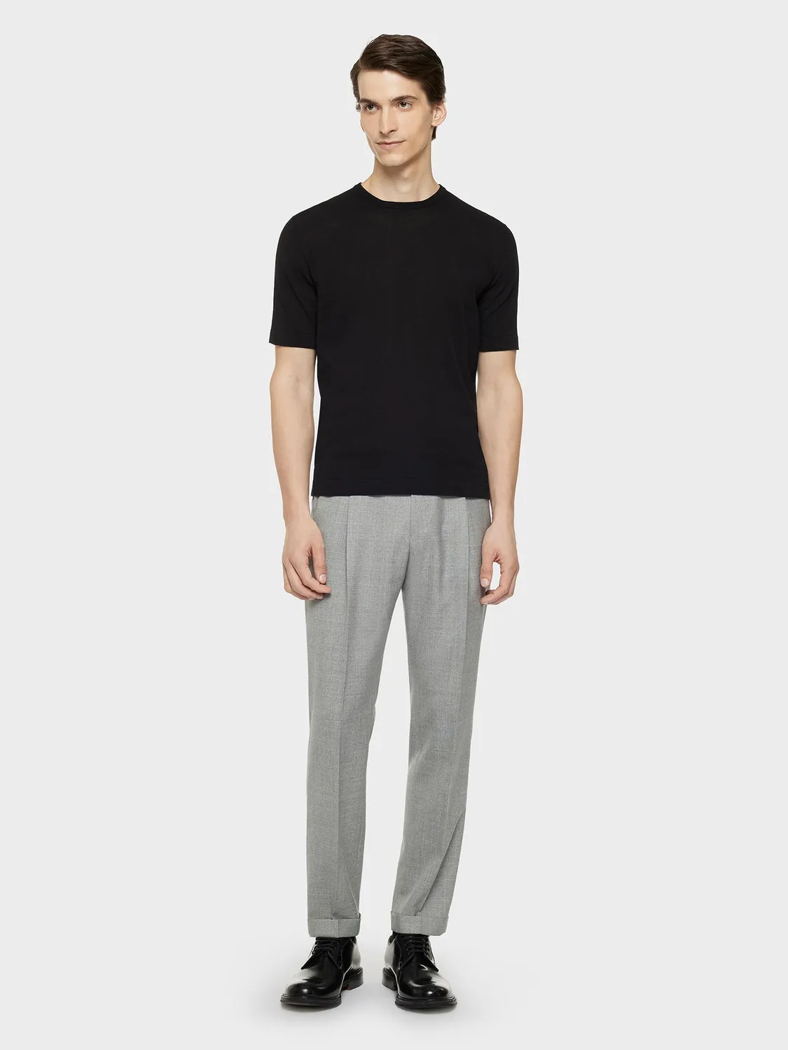 Caruso t-shirt cotone nera maniche corte uomo