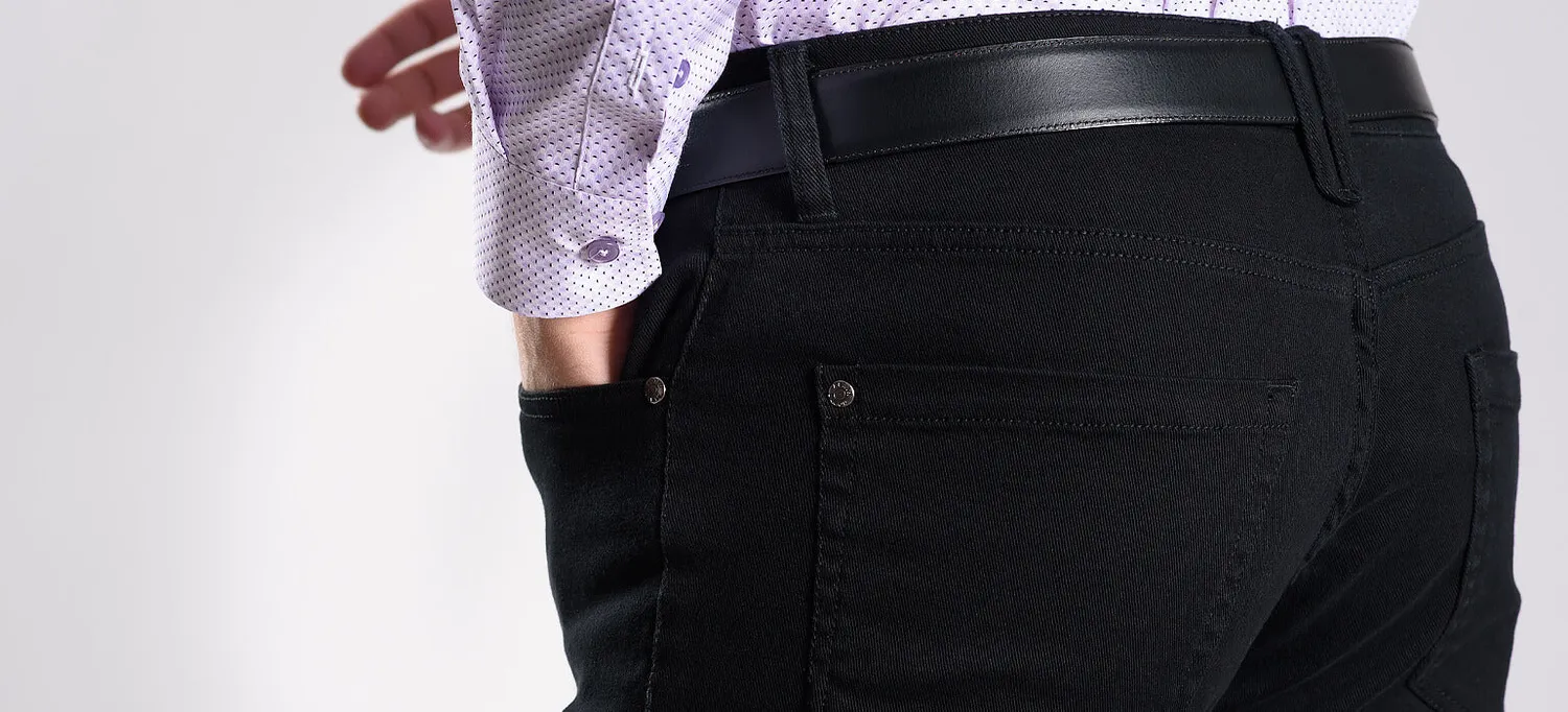 Alain Delon jeans neri ultra slim elasticizzati
