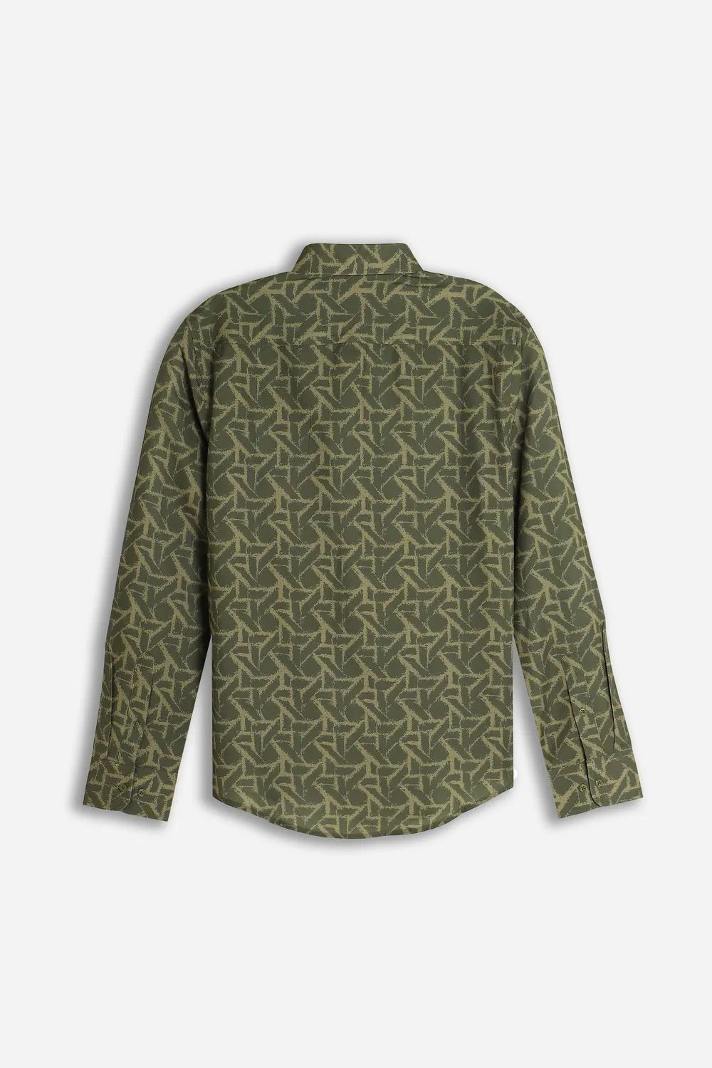 Sonny Bono camicia stretch fantasia verde militare