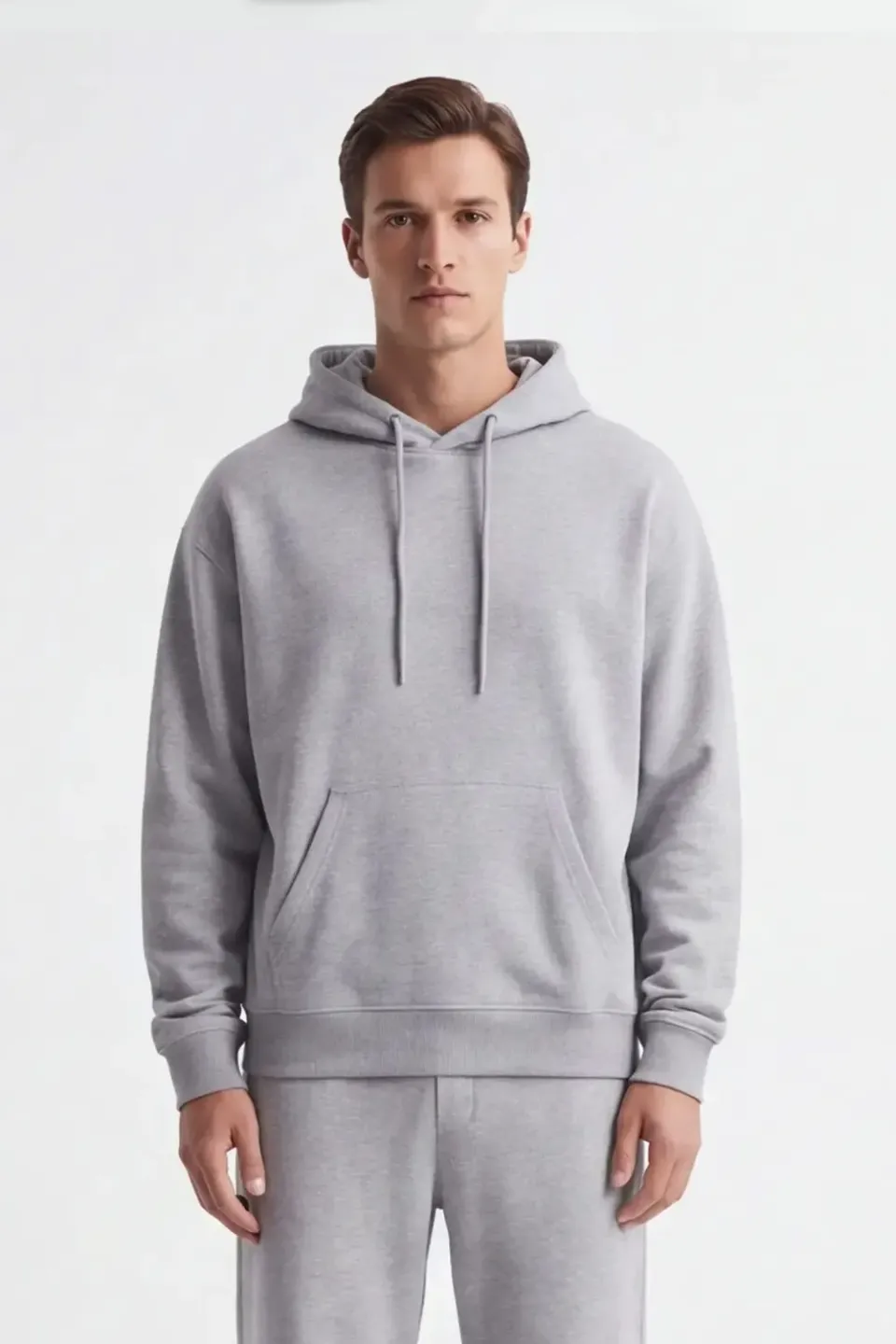Sonny Bono Felpa Cappuccio Marsupio Over Fit Grigio Medio