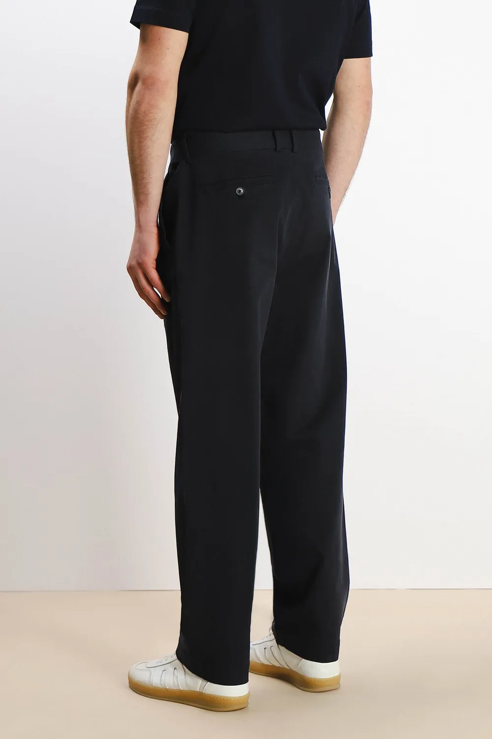 Sonny Bono pantalone chino doppia pence bleu con cinturino