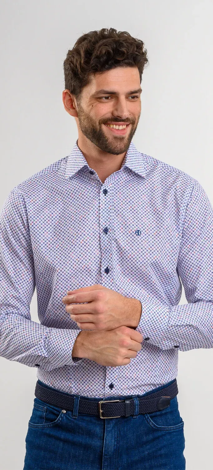 Alain Delon camicia bianca extra slim croci taglia 43