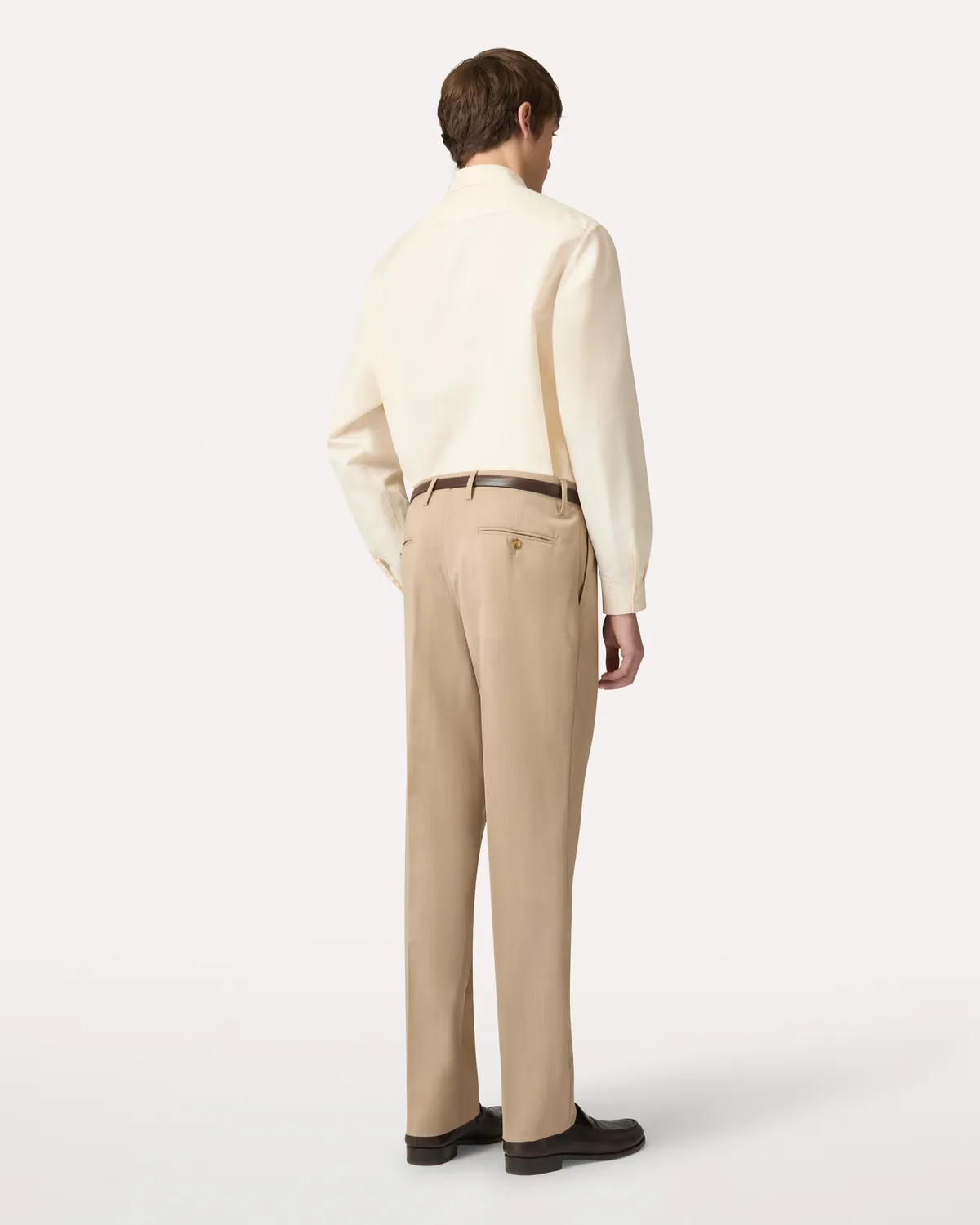 Lardini pantalone lana cammello con piega