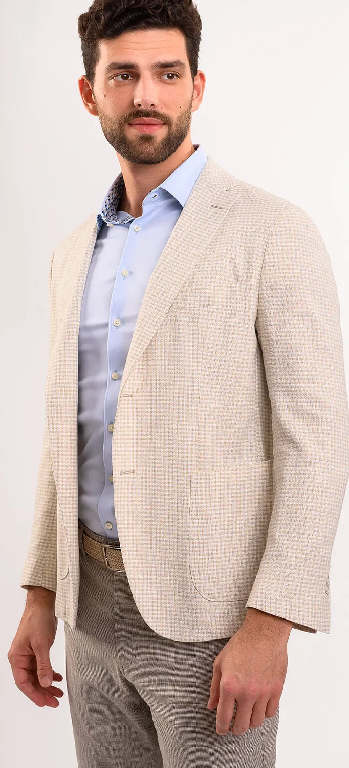 Alain Delon giacca estiva beige sfoderata leggera