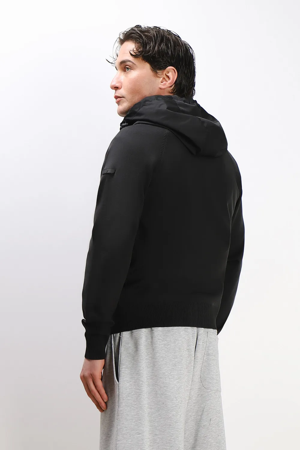 Sonny Bono giubbotto bomber maglia cappuccio nero